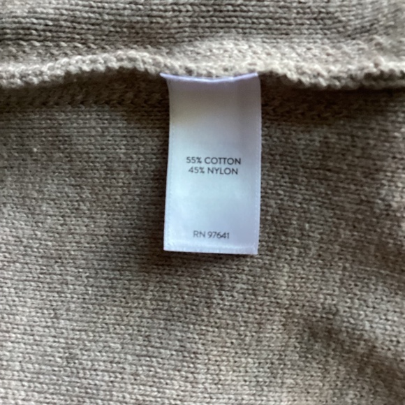 NWT PURE JILL JACQUARD FRINGE GILET COLOR: LT MOCHA HTHR SIZE: 2X - Picture 13 of 14